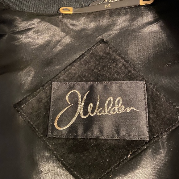 Mens J Walden southwestern style, black suede and partial thick woven sweater. - Picture 4 of 6